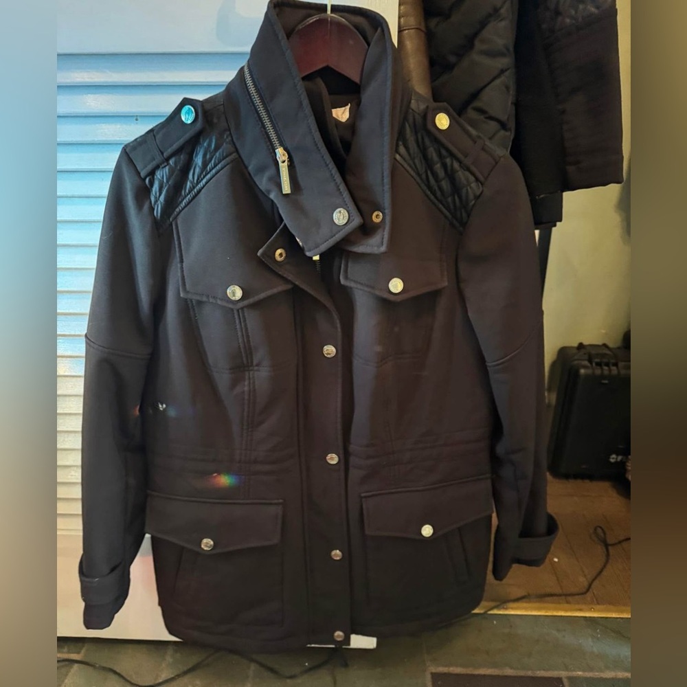 Michael Kors black jacket w/ built in hood.